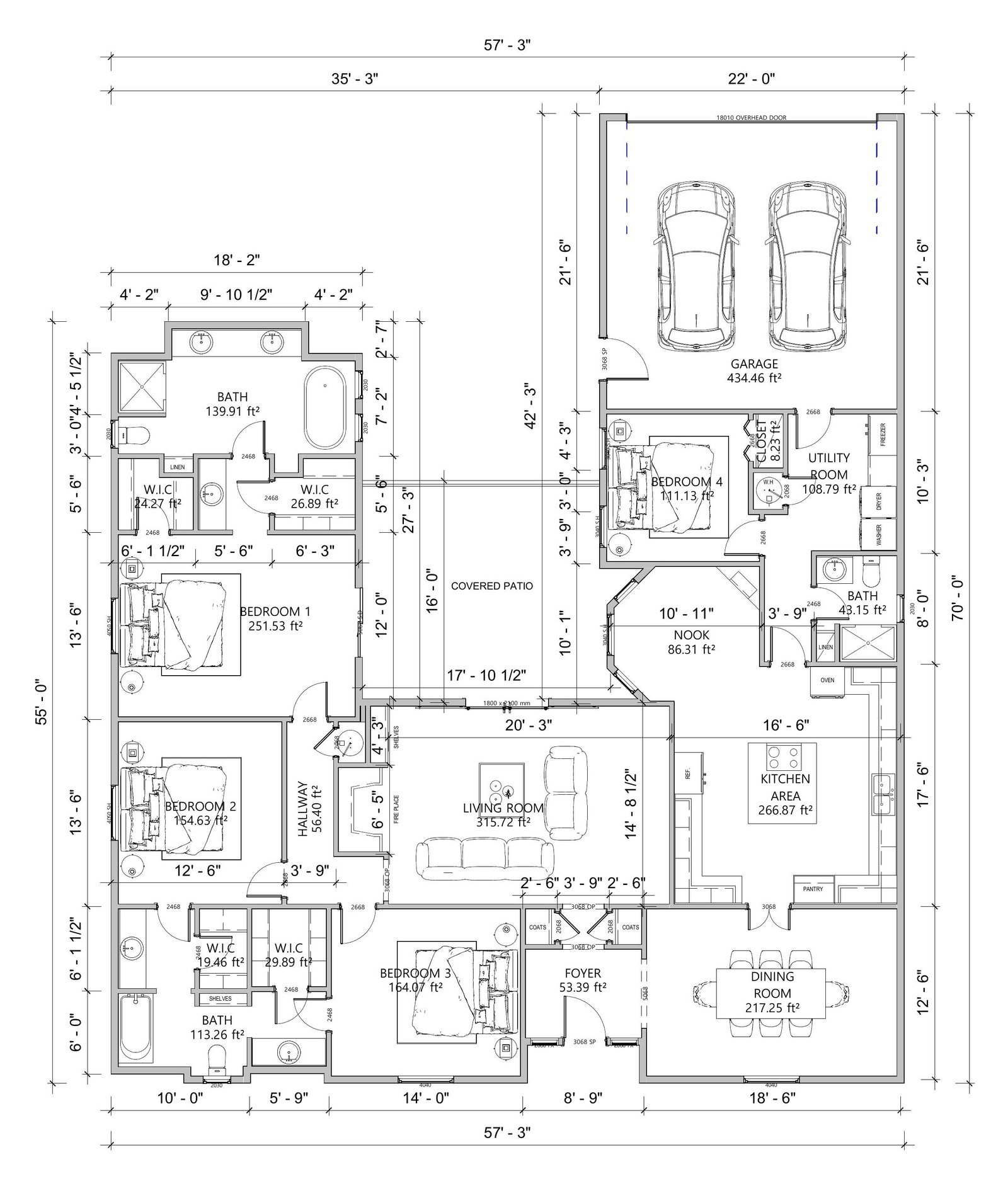 Recreated architectural floor plan