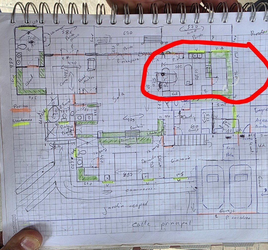Hand drawn residential concept sketch