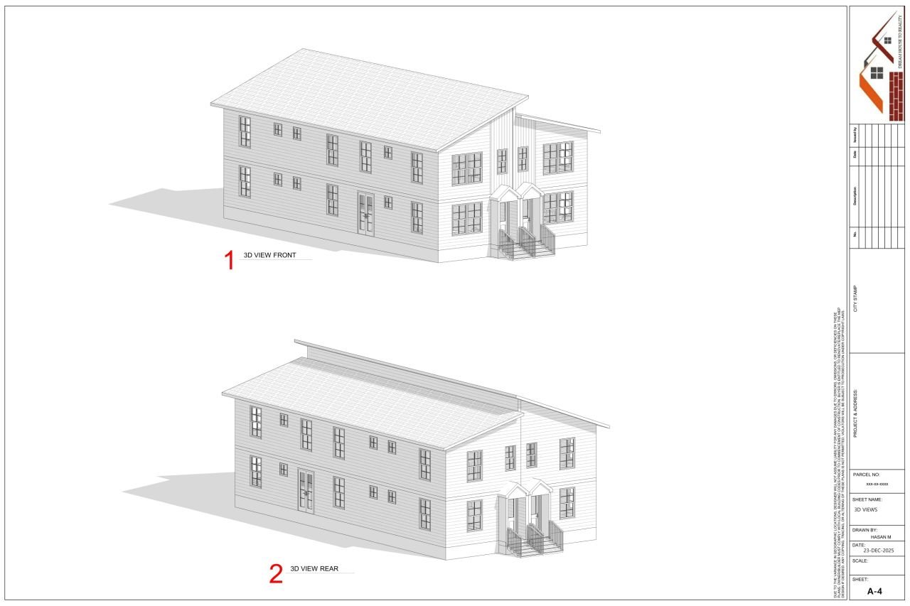 First and second floor plans