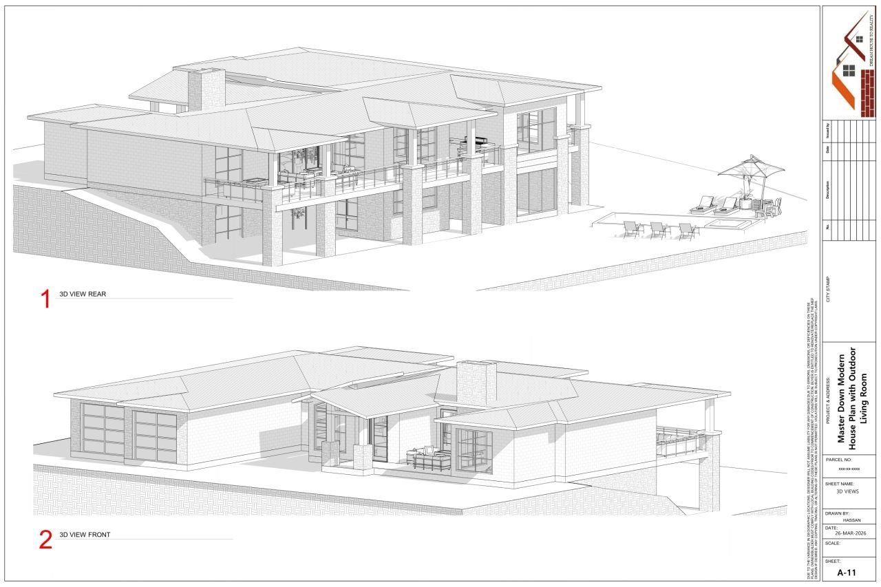 Residential architectural 3D views from an ISM Architect project