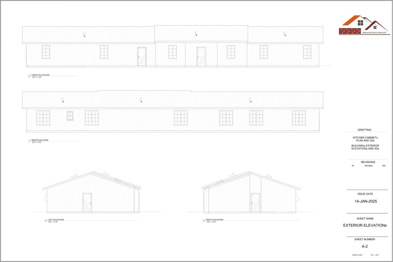Exterior elevations